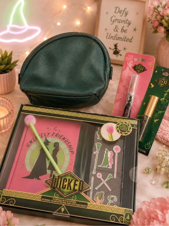 Other - A Wicked Bundle - Green Makeup Bag & Pink Journal Gift Set